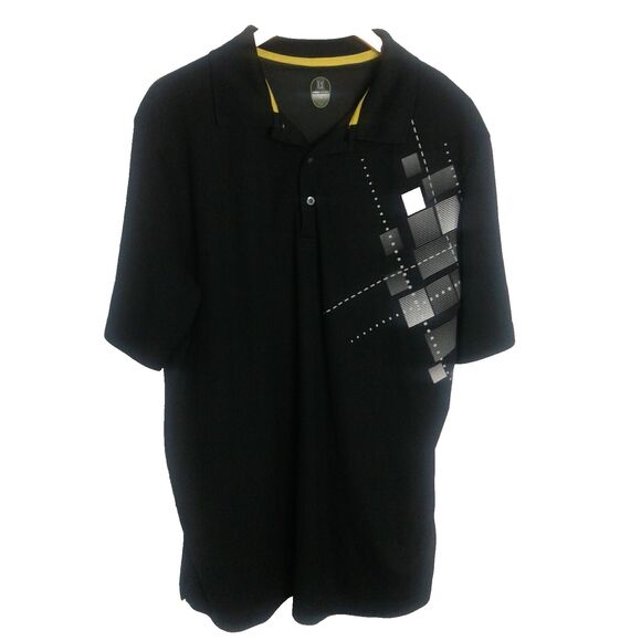 Men's Officially Licensed Pro Series PGA Tour XL Black And White Golf polo shirt - Picture 4 of 6